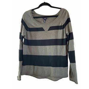 GAP Luxe Lightweight Womens Sweater Striped Size L